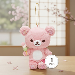 Rilakkuma Cherry Blossom Plush Toy Hanging Plush Keychain San-X Kawaii Gift