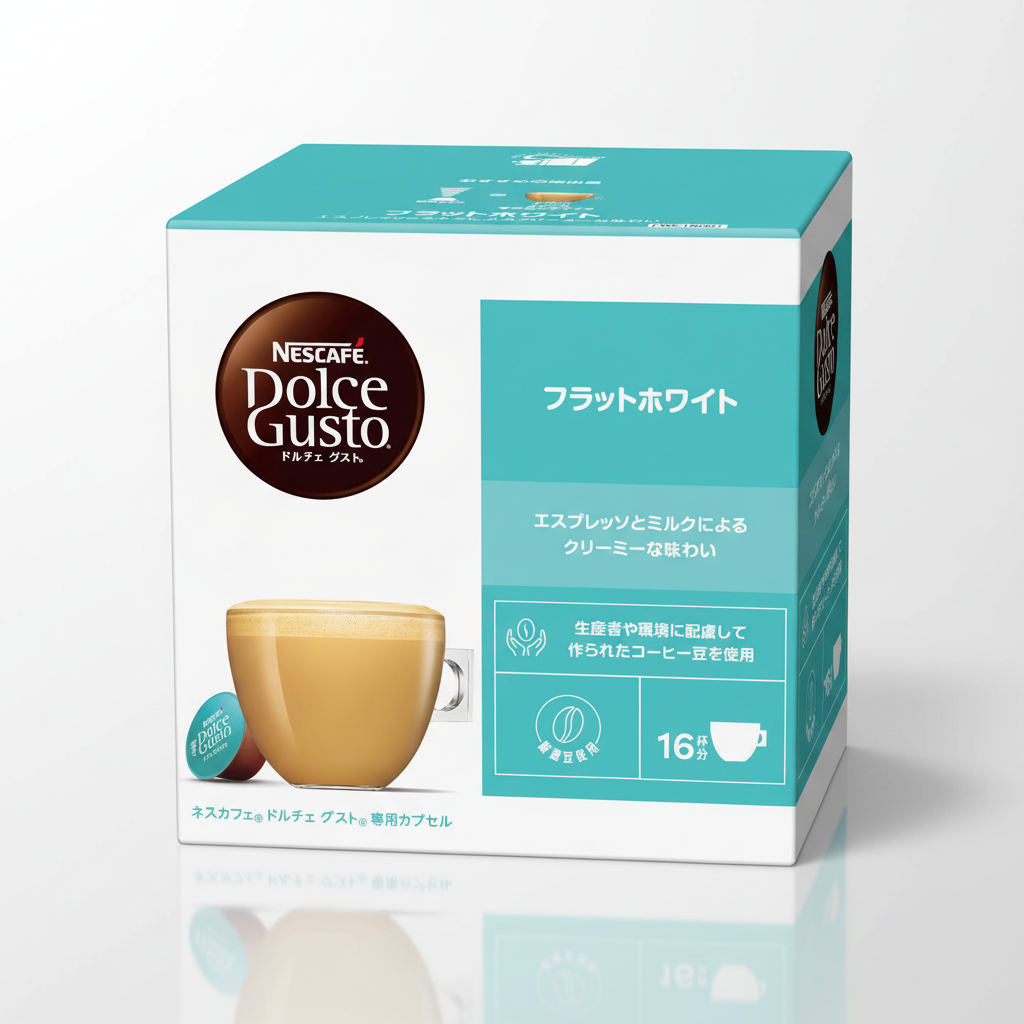 Japanese Nescafe Dolce Gusto Special Capsule, Flat White - Japanbasket Box Edition