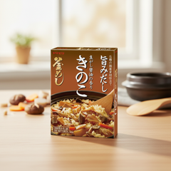 Japanese Yamamori Mushroom Kettle Rice Mix With Scorched Soy Sauce Scent | Japanbasket Box Edition