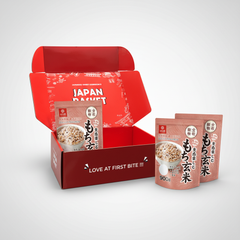 Japanese Hakubaku Mochi Brown Rice with Soft Texture - 1 Pieces Japanbasket Box Edition