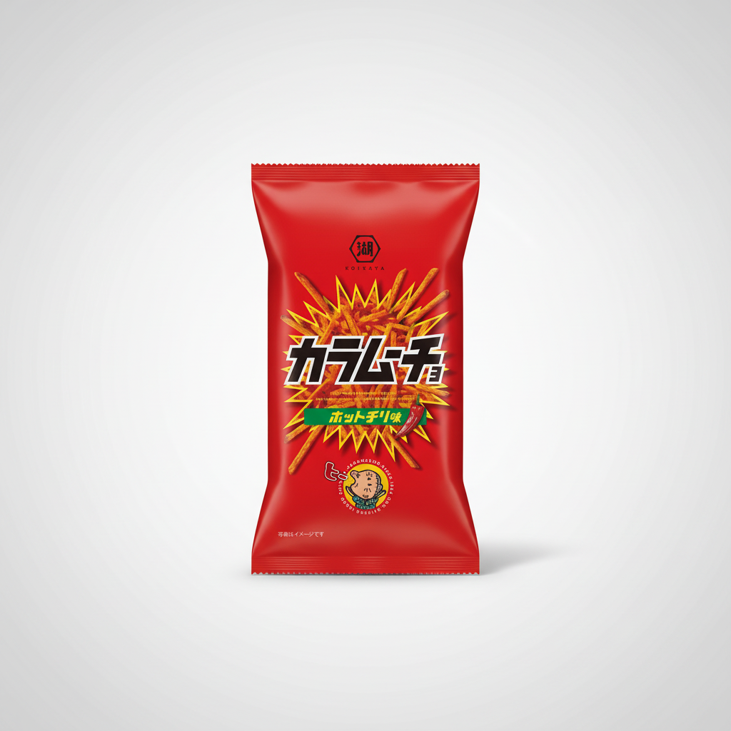 Bulk Koikeya Slim Bag, Stick Karamucho, Hot Chili Flavor Collection (Japanbasket Box)