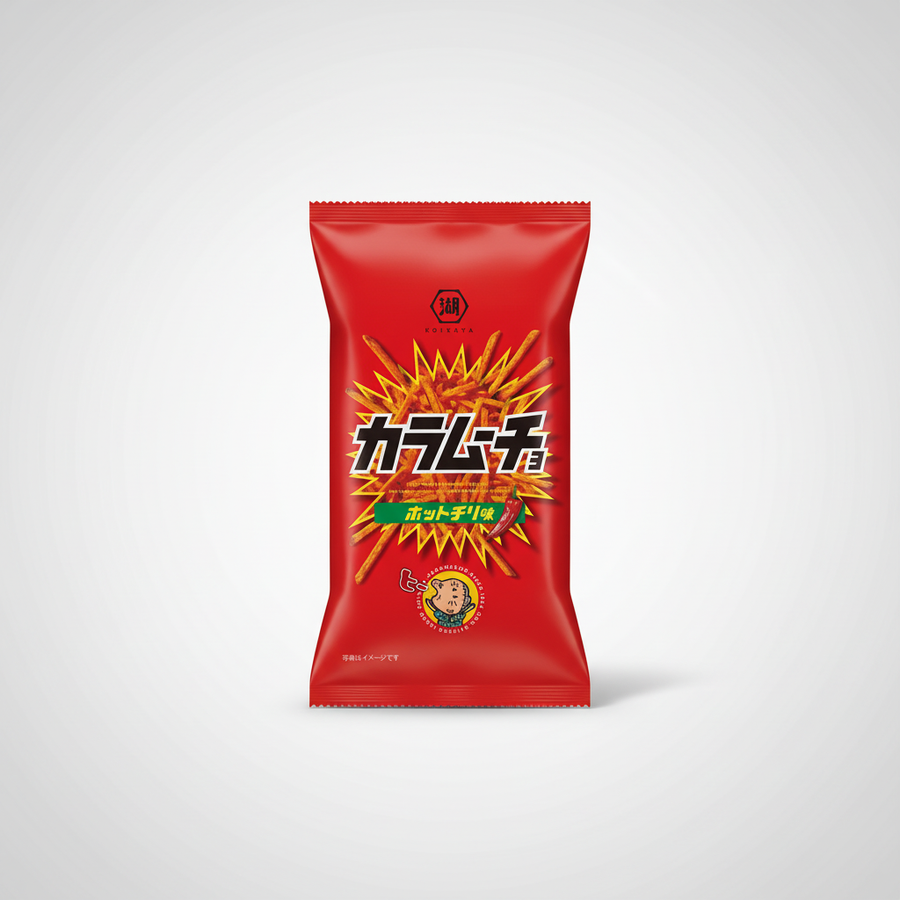 Bulk Koikeya Slim Bag, Stick Karamucho, Hot Chili Flavor Collection (Japanbasket Box)