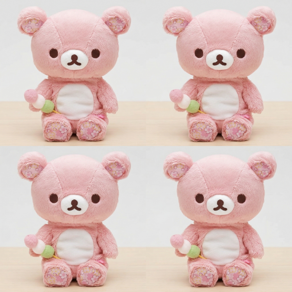 San-X Rilakkuma Sitting Plush Doll, Sakura Theme Collectible Kawaii Plush Toy