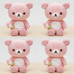 San-X Rilakkuma Sitting Plush Doll, Sakura Theme Collectible Kawaii Plush Toy