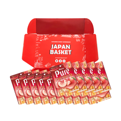 Japanese Kanro Pure Gumi Premium White Peaches - Japanbasket Box Edition