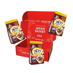 Japanese Calbee Full Grain Granola, Choco Banana Flavor | 3 Pieces Japanbasket Box Edition
