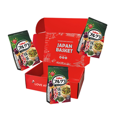 Japanese Calbee Full Gura Matcha Azuki Flavor - 3 Pieces Japanbasket Box Edition