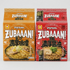 Maruchan ZUBAAAN! Miso and Soy Sauce Ramen, Japanese Food Gift, 3 Servings