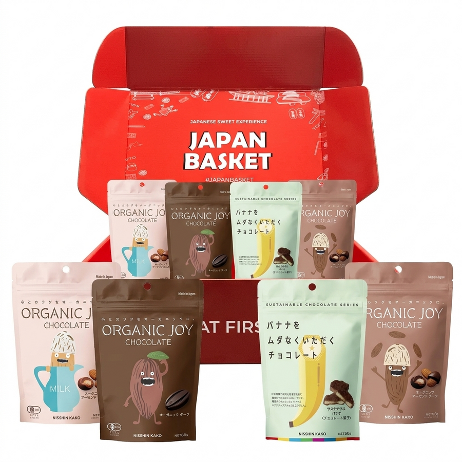 Nisshin Chemical Organic Chocolate Bar Assortment - Dark Almond & Milk Joy