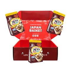 Japanese Calbee Full Grain Granola, Choco Banana Flavor | 3 Pieces Japanbasket Box Edition