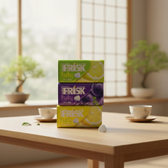 Kracie Frisk Fruity Fresh Candy Mints: Muscat, Grape, Lemon Japanese Candies