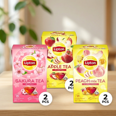 Lipton Tea Bags 15 Count Variety Pack - Peach, Sakura, Apple Flavored