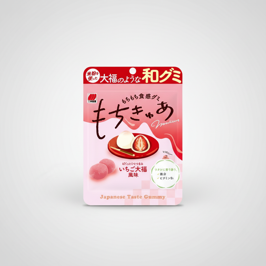 Traditional Japanese もちきゅあ いちご大福風味 | Japanbasket Box Packaging