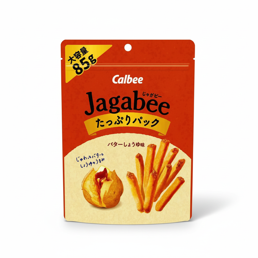 Japanese Jagabee Calbee, Butter Soy Sauce Flavor - Japanbasket Box Edition