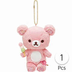 Rilakkuma Cherry Blossom Plush Toy Hanging Plush Keychain San-X Kawaii Gift