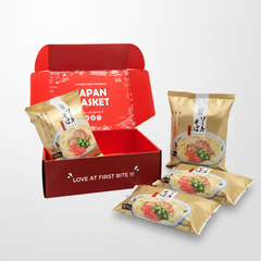 Traditional Japanese Yonaha Seimen Soki Soba, Raw Noodles - 4 Pieces Japanbasket Box Packaging