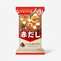 Traditional Japanese Amano Foods Itsumono Miso Soup, Red Soup - Japanbasket Box Packaging