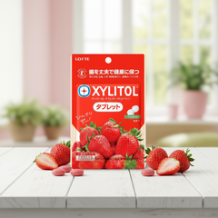 Traditional Japanese Lotte Xylitol Tablet (Strawberry) | Japanbasket Box Packaging