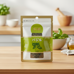 Traditional Japanese S&B Bagged Basil - Japanbasket Box Packaging