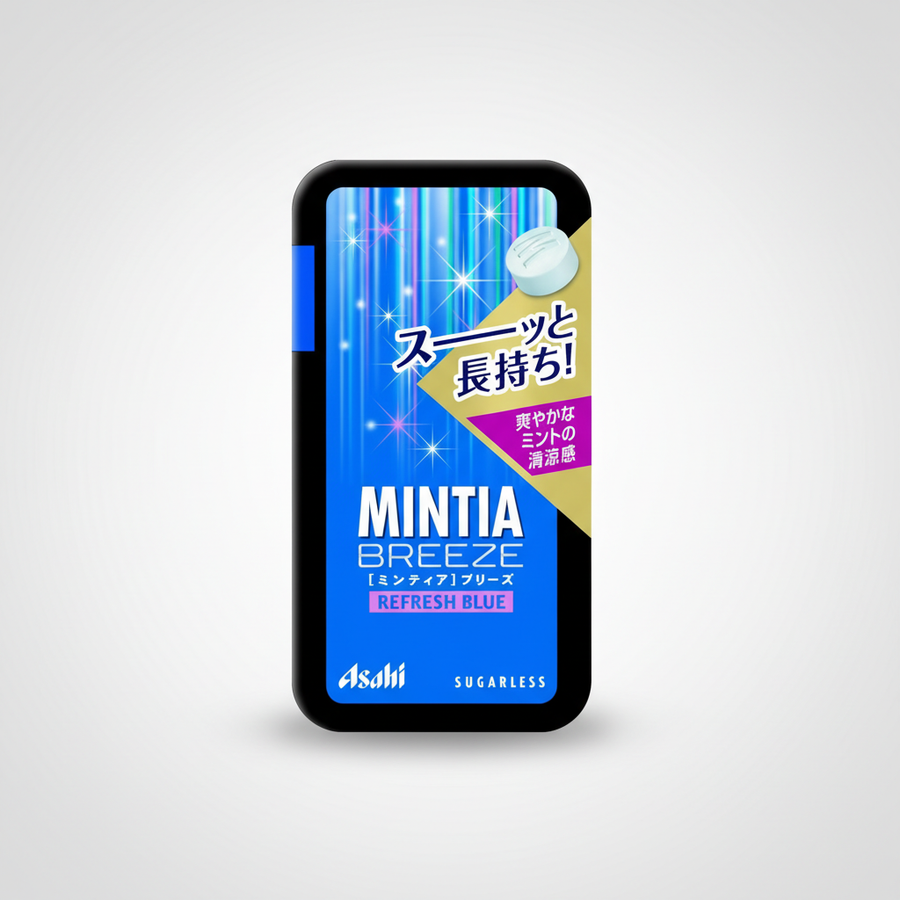 Traditional Japanese Asahi Mintia Breeze Refresh Blue - Japanbasket Box Packaging
