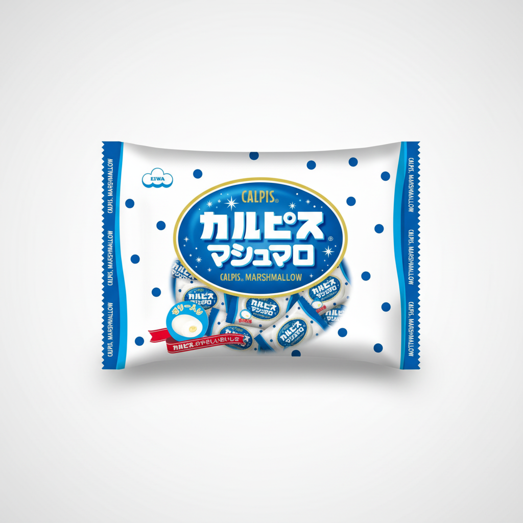 Traditional Japanese Eiwa Calpis Marshmallow Family Size