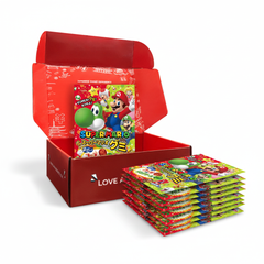 Traditional Japanese Nobel Confectionery Super Mario Gummy Cola & Melon Soda | Japanbasket Box Packaging