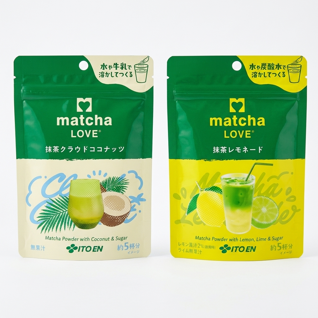 Itoen Matcha Love Powdered Drink Mix - Cloud Coconut or Lemonade
