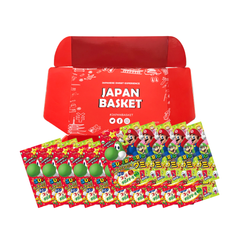 Traditional Japanese Nobel Confectionery Super Mario Gummy Cola & Melon Soda | Japanbasket Box Packaging