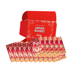 Japanese Kanro Pure Gumi Premium White Peaches - Japanbasket Box Edition