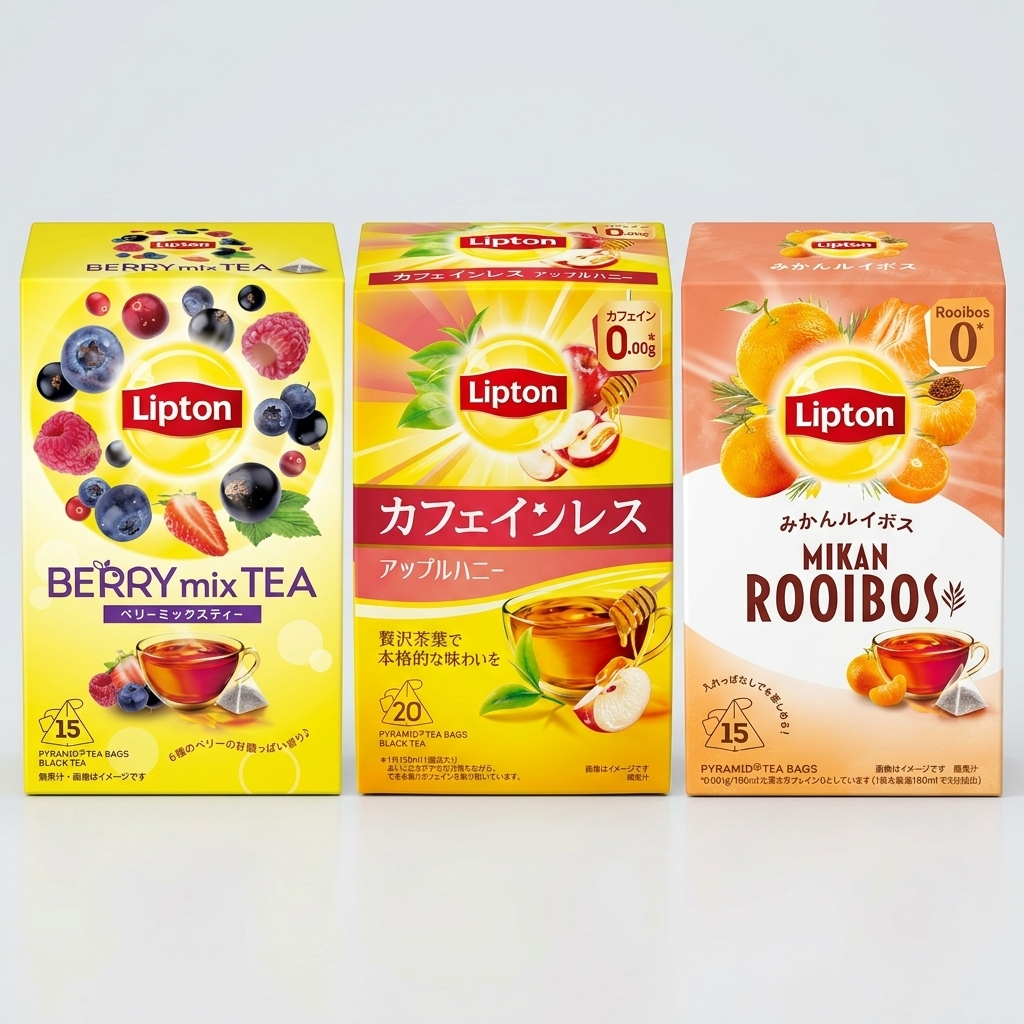Lipton Tea Bags Assorted Flavors | Caffeine-Free & Herbal Variety Pack