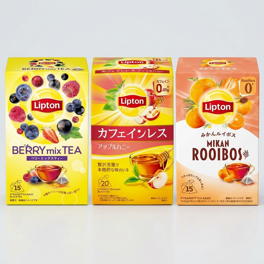 Lipton Tea Bags Assorted Flavors | Caffeine-Free & Herbal Variety Pack