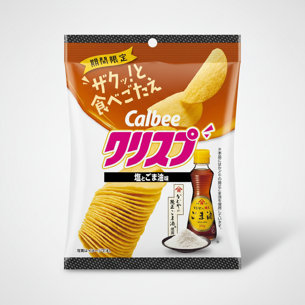 Japanese Calbee Crisp Salt and Sesame Oil Flavor - Japanbasket Box Edition