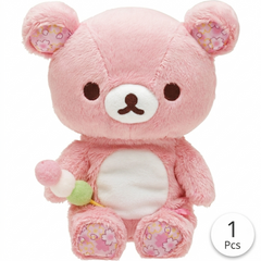 San-X Rilakkuma Sitting Plush Doll, Sakura Theme Collectible Kawaii Plush Toy