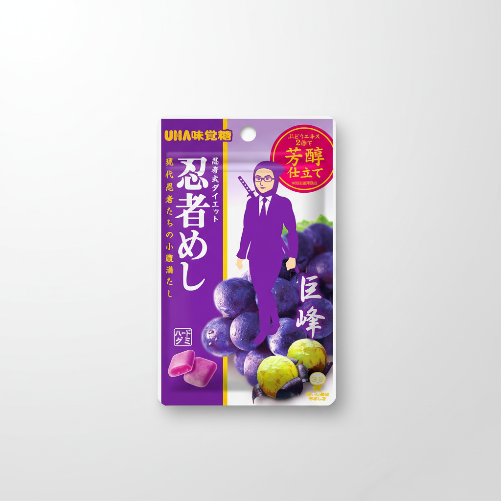 Japanese UHA Mikakuto Ninja Meshi Kyoho Gummy | Japanbasket Box Edition
