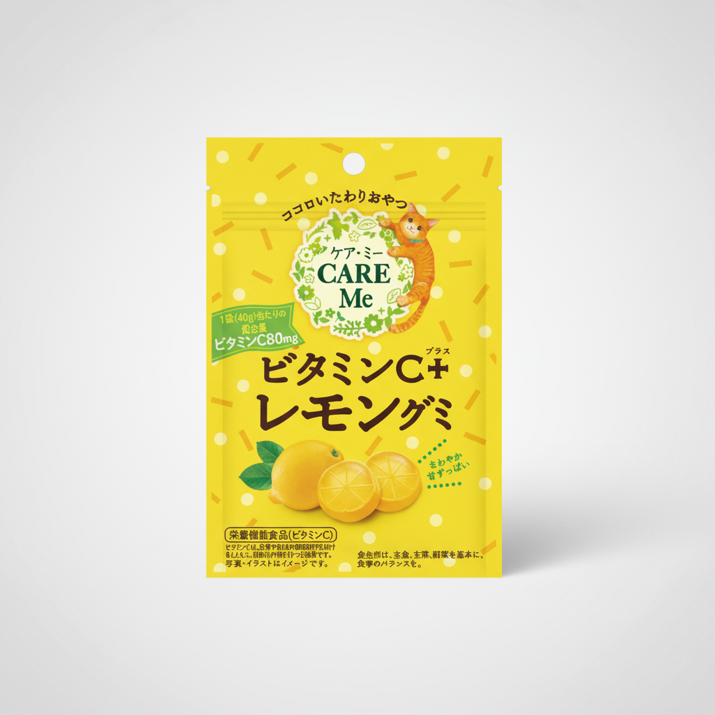 Japanese ケア・ミーケア・ミー ビタミンC+レモングミ - Japanbasket Box Edition
