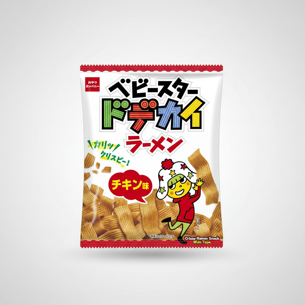 Japanese Snack Company Baby Star Dodekai Ramen Chicken Flavor | Japanbasket Box Edition
