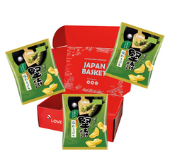 Traditional Japanese Calbee Hard Aged Potato Salt Wasabi Flavor | Japanbasket Box Packaging