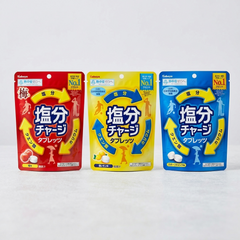 Kabaya Salt Recharge Tablets 81g - Plum, Lemon & Sports Drink Flavors, Japanese