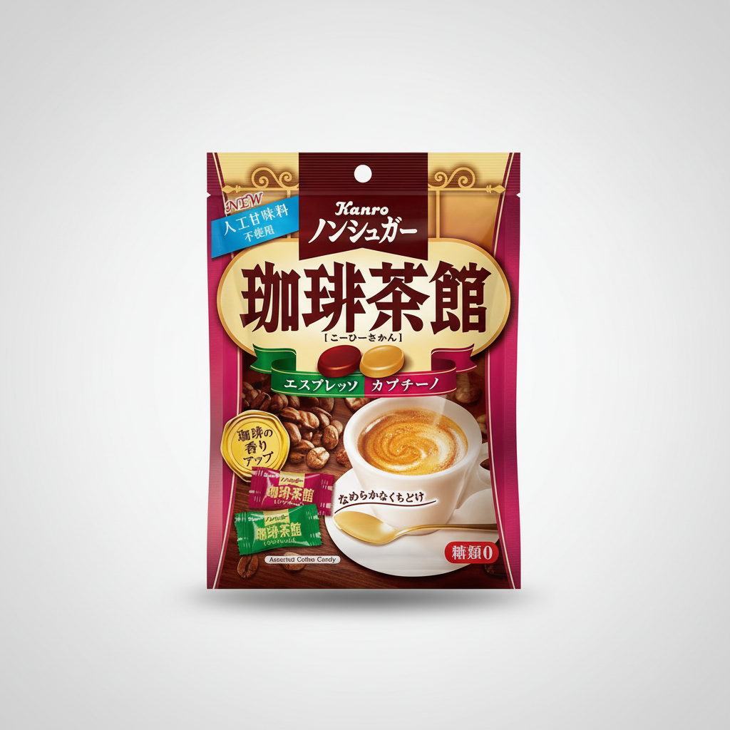 Japanese Kanro Non-Sugar Coffee Tea House | Japanbasket Box Edition