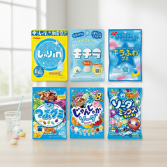 Japanese Soda Candy Variety Pack, Japan Soda, Gummy, and Hard Candy