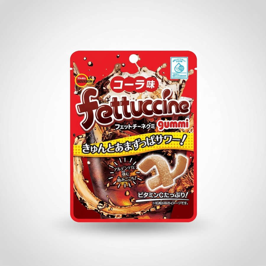 Japanese Bourbon Fettuccine Gummy, Cola Flavor | Japanbasket Box Edition