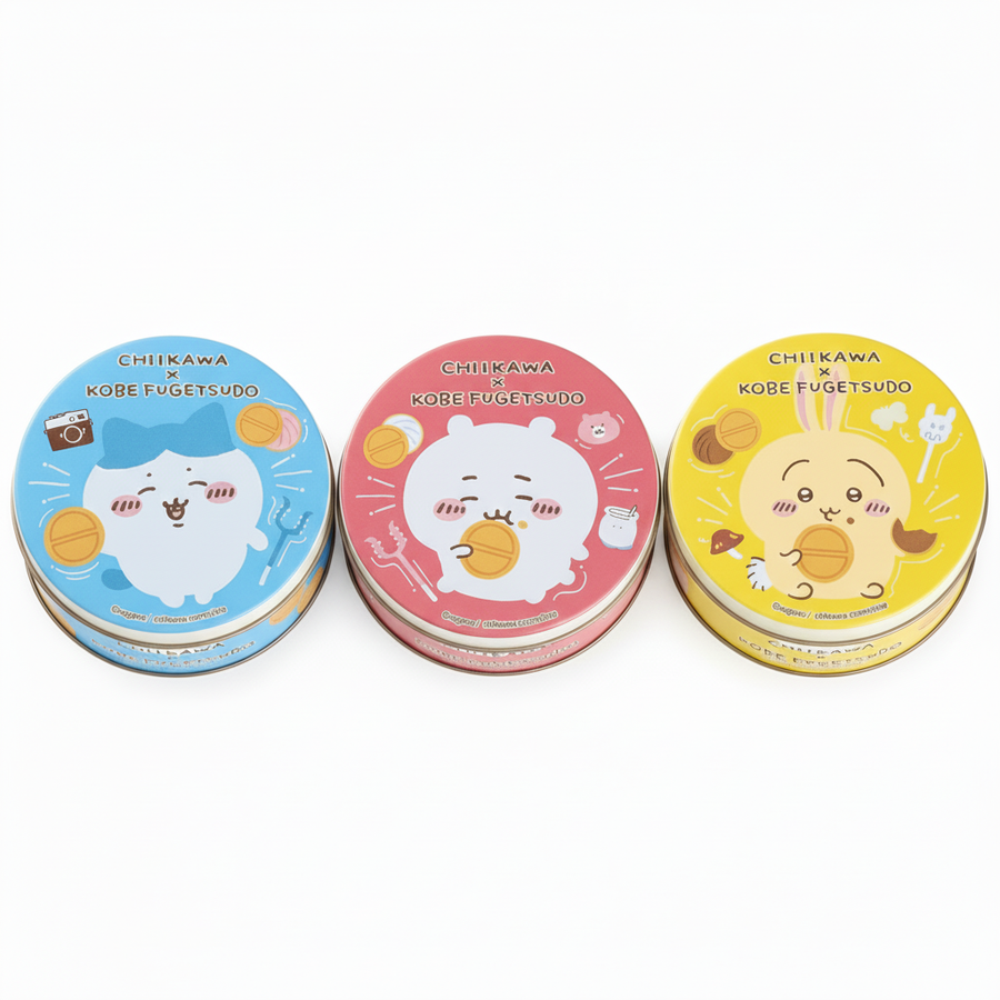 Kobe Fugetsudo Chiikawa Mini Gaufre 3-Can Set, Japan Snack Gift