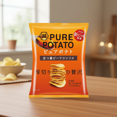 Japanese Koikeya Pure Potato, Five Star Consomme - Japanbasket Box Edition