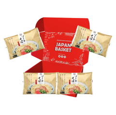 Traditional Japanese Yonaha Seimen Soki Soba, Raw Noodles - 4 Pieces Japanbasket Box Packaging
