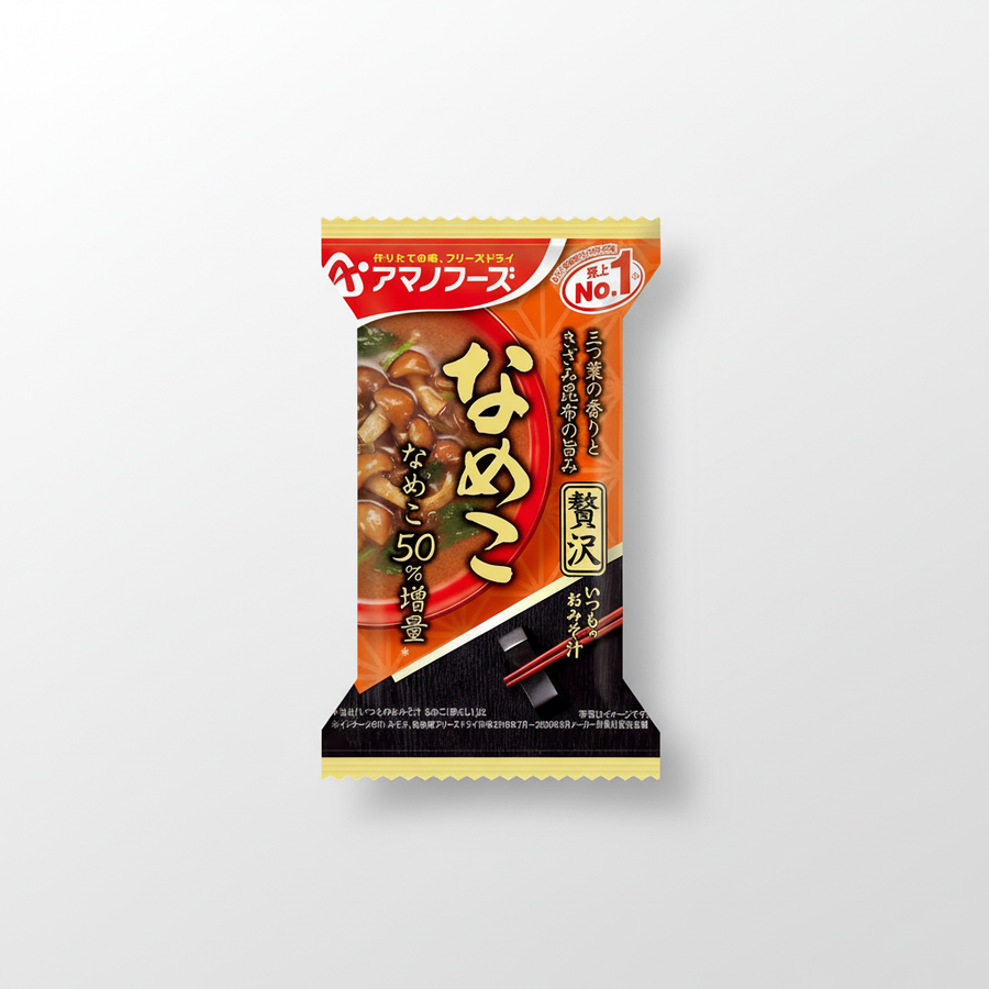 Japanese Amano Foods Itsumono Miso Soup, Luxury Nameko - Japanbasket Box Edition