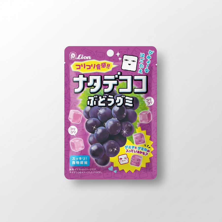 Japanese Lion Sweets, Nata Decoco Grape Gummy | Japanbasket Box Edition