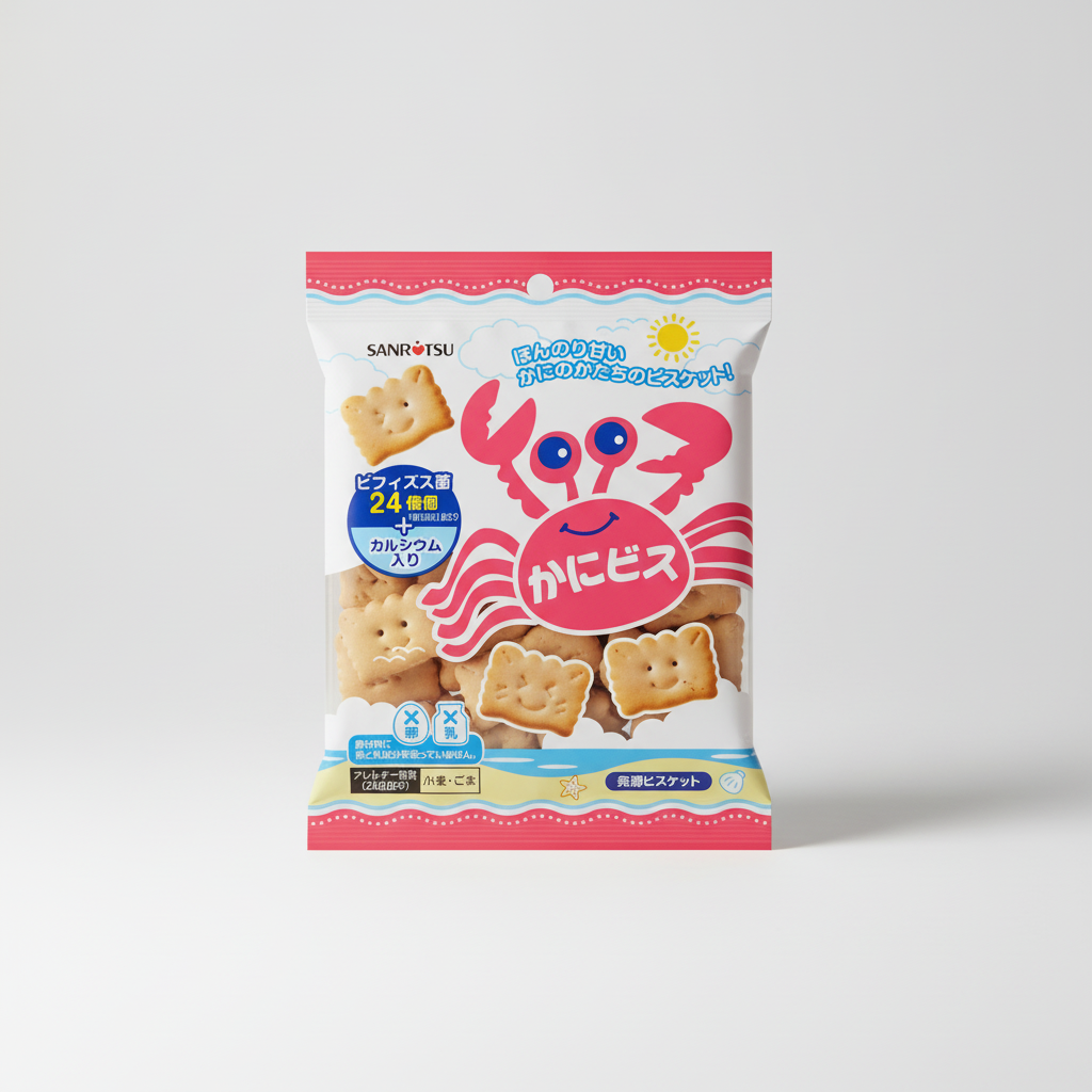 Traditional Japanese Sanitsu Seika Small Crab Screws | Japanbasket Box Packaging