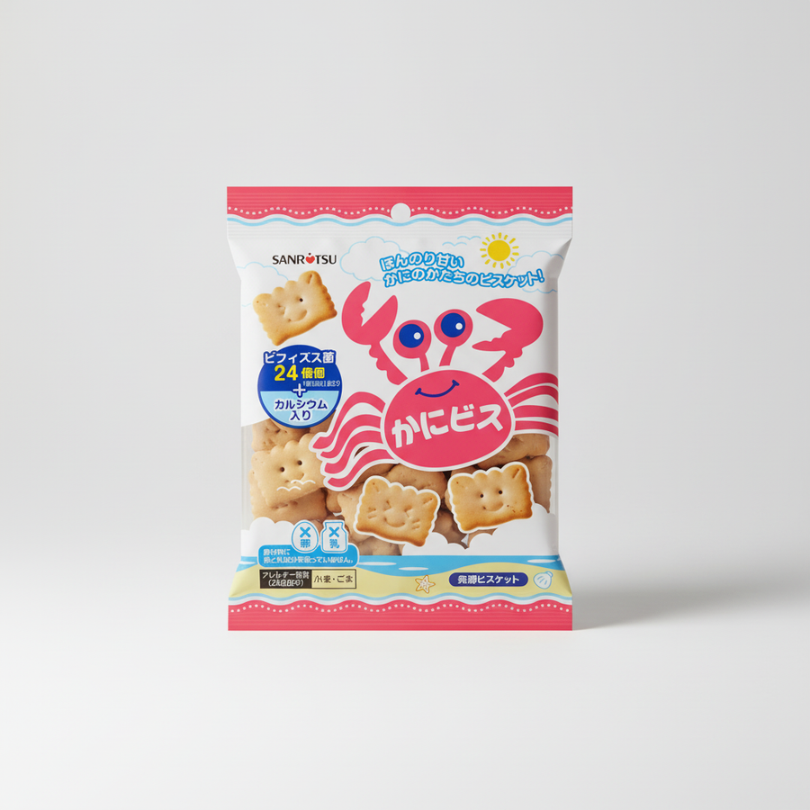 Traditional Japanese Sanitsu Seika Small Crab Screws | Japanbasket Box Packaging