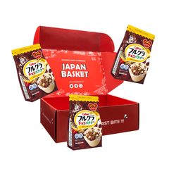 Japanese Calbee Full Grain Granola, Choco Banana Flavor | 3 Pieces Japanbasket Box Edition