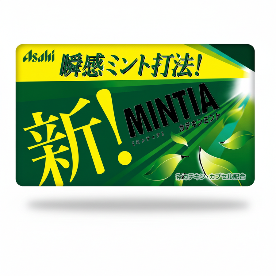 Traditional Japanese Asahi Mintia Catechin Mint - Japanbasket Box Packaging